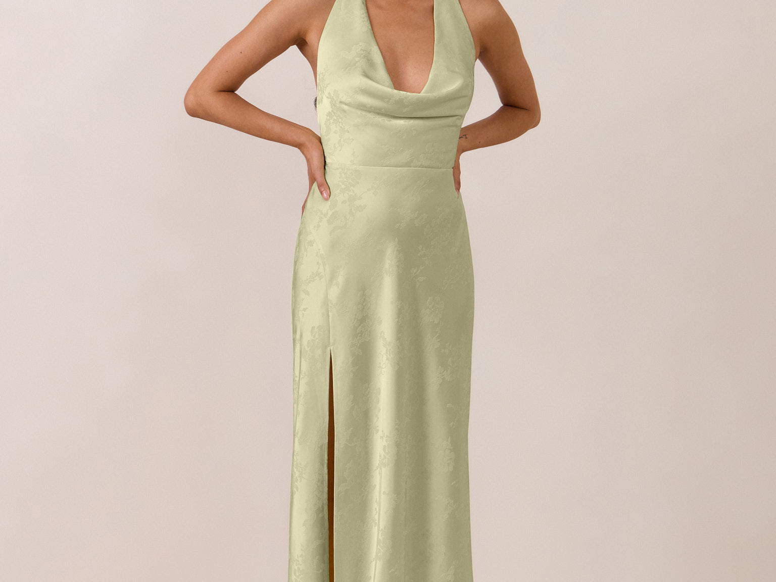 ellery silk dress Ellery Cowl Neck Draped Gown